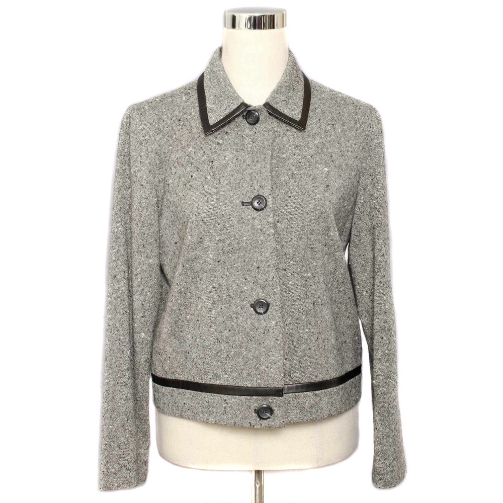 PENDLETON Black & White Tweed Wool Jacket or Blazer Vintage Women's Size 8